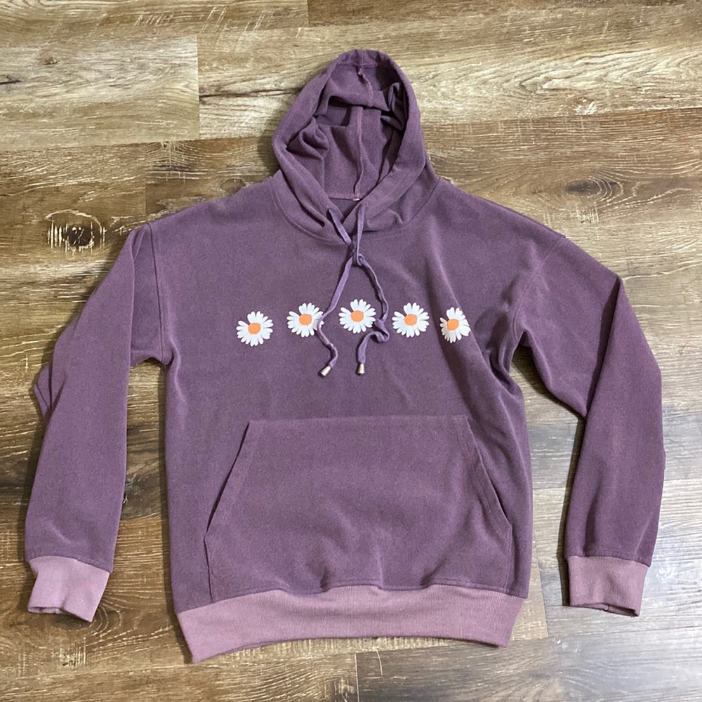 Flower Hooded Sweatshirt